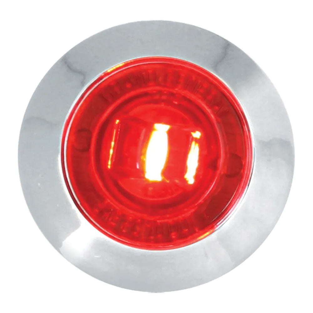 1-1/4" Diameter Bowtie Lens Dual Function LED Light With Bezel and Nut