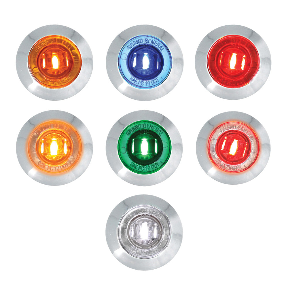 1-1/4" Diameter Bowtie Lens Dual Function LED Light With Bezel and Nut