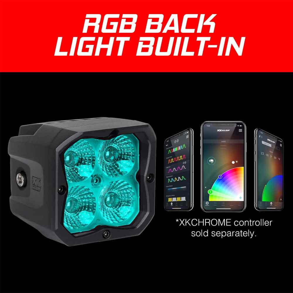 2 Piece XKChrome Spot Light Kit