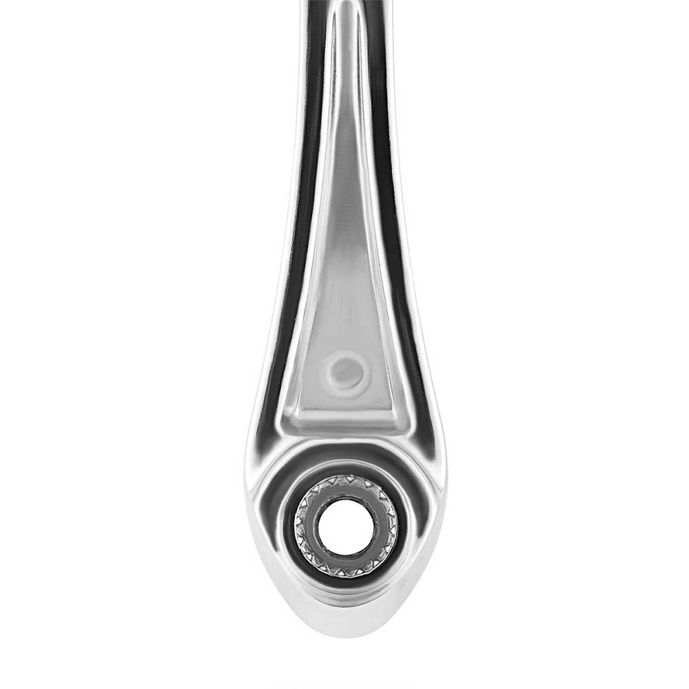Chrome Die-Cast Crystal Window Crank with 16 Spine 7/16 OD Adapter