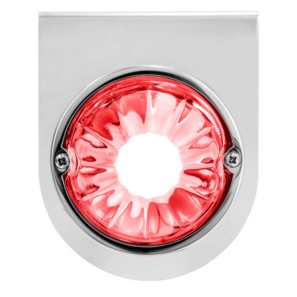 Dual Function Clear Glass Watermelon Light with Stainless Steel Light Bracket and Red LED Bulb