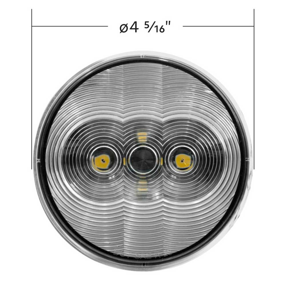 4" Round White Back Up 6 LED Light