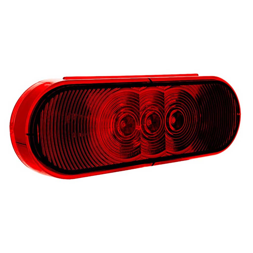 6" Red Oval 3 LED Stop, Turn & Tail Light
