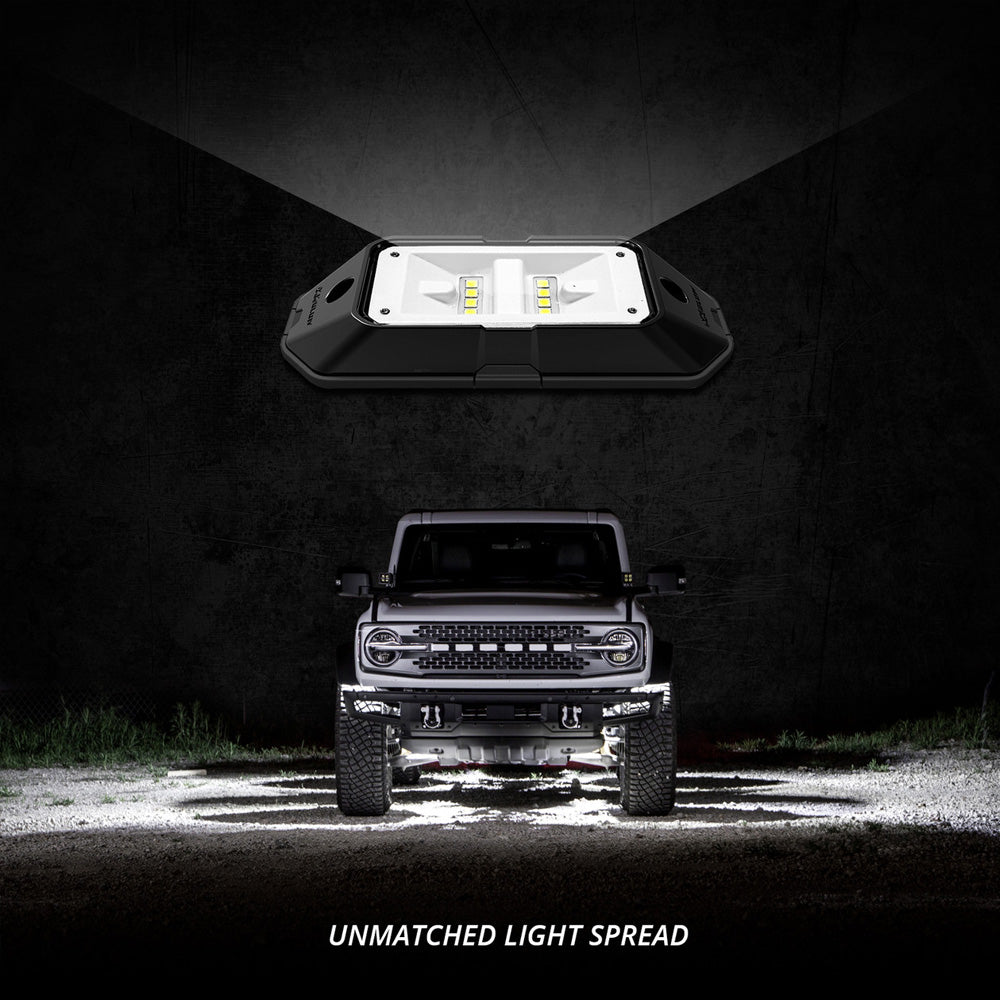 XK GLOW 12-Piece White LED Rock Light Under Glow Kit