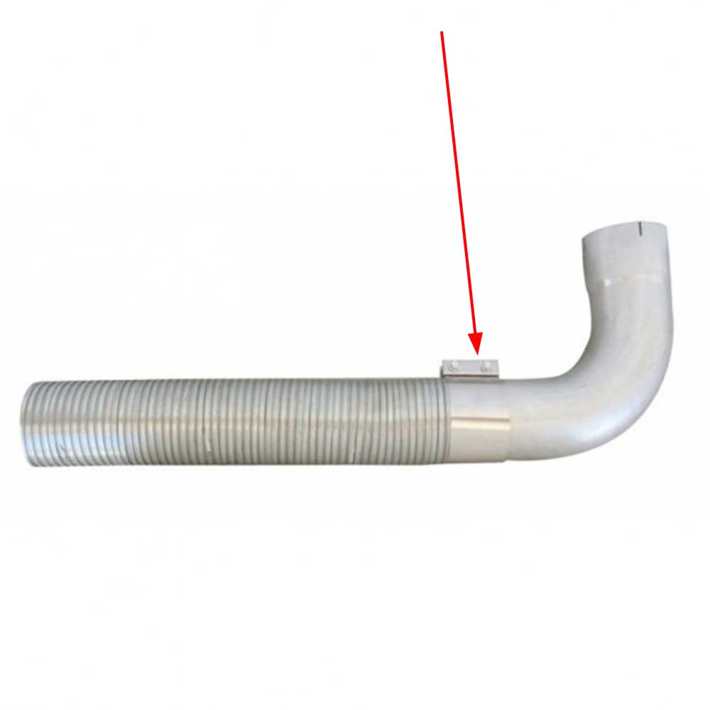 6"D x 3"W Stainless Steel Flexible Exhaust Clamp