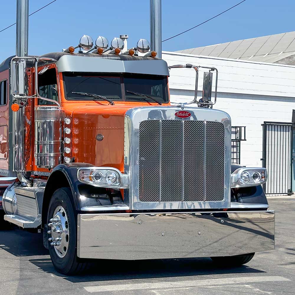 20" Tapered Boxed End Stainless Steel Bumper with Tow Holes
