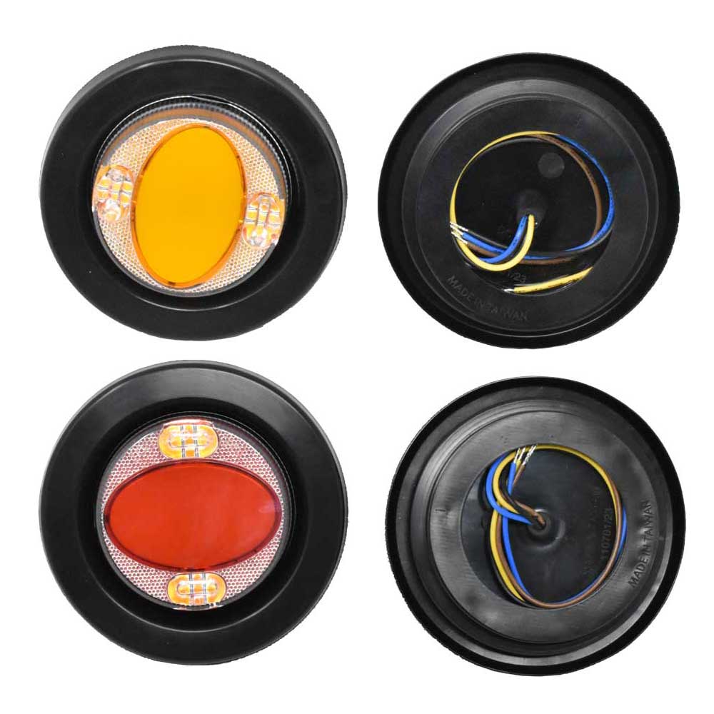 2-1/2" Round Warning Combination LED Light Kit (PR)