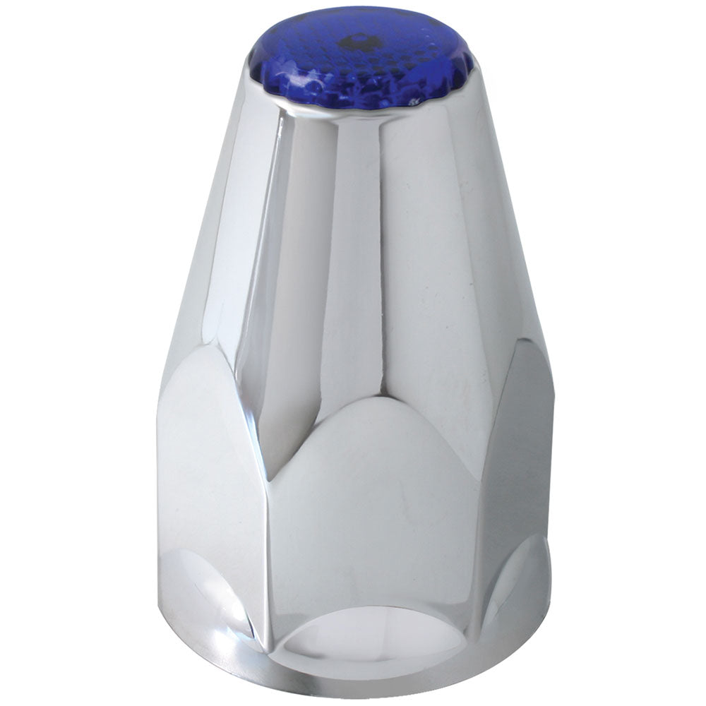 33mm Chrome Plastic Reflective Nut Covers - Thread On