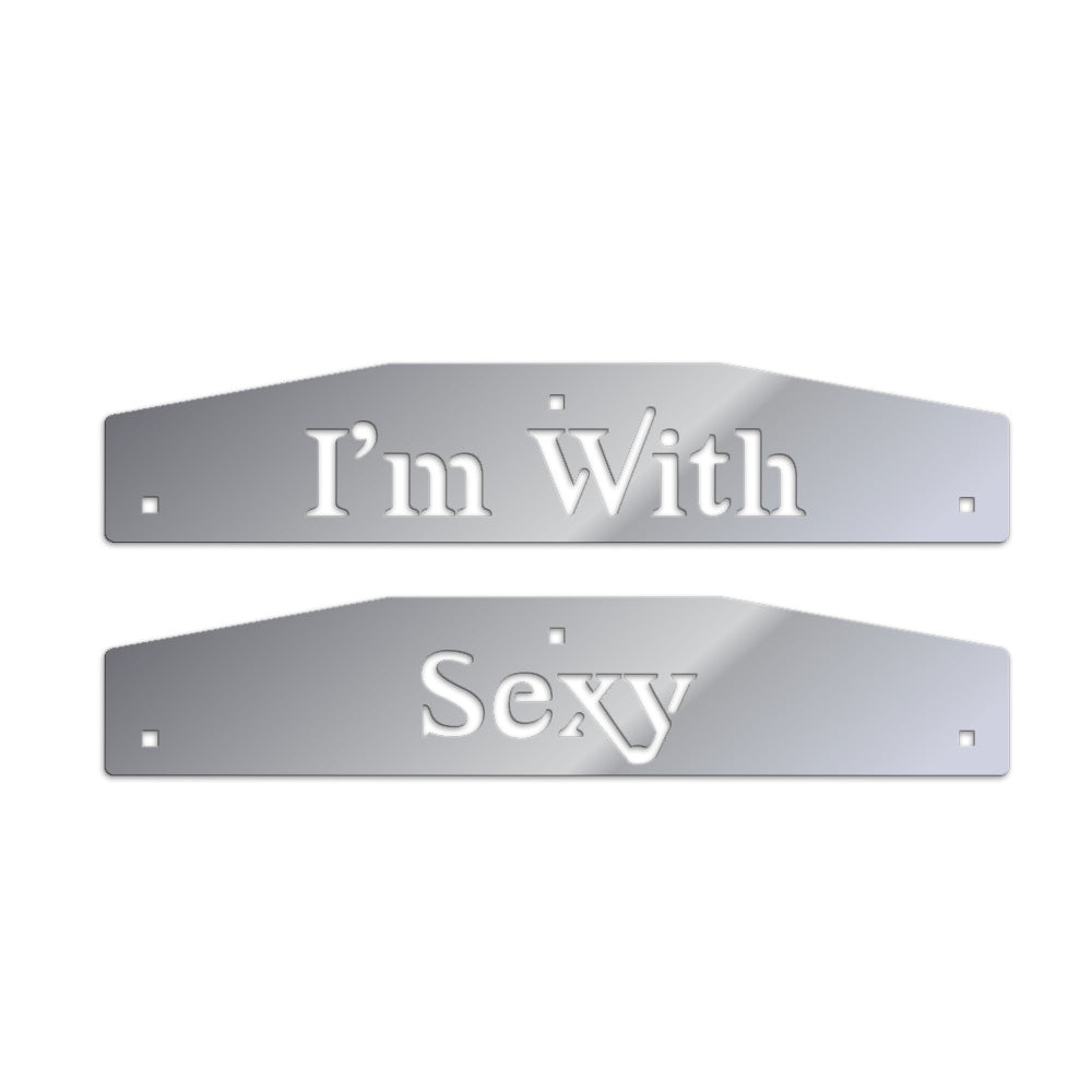 3-1/2" x 24" Stainless Steel I'm With Sexy Mudflap Weight (PR)