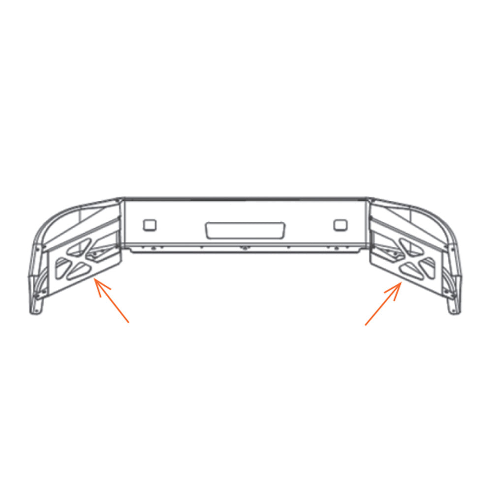 Bumper Brackets for Peterbilt 384 13" Setback Axle Bumpers