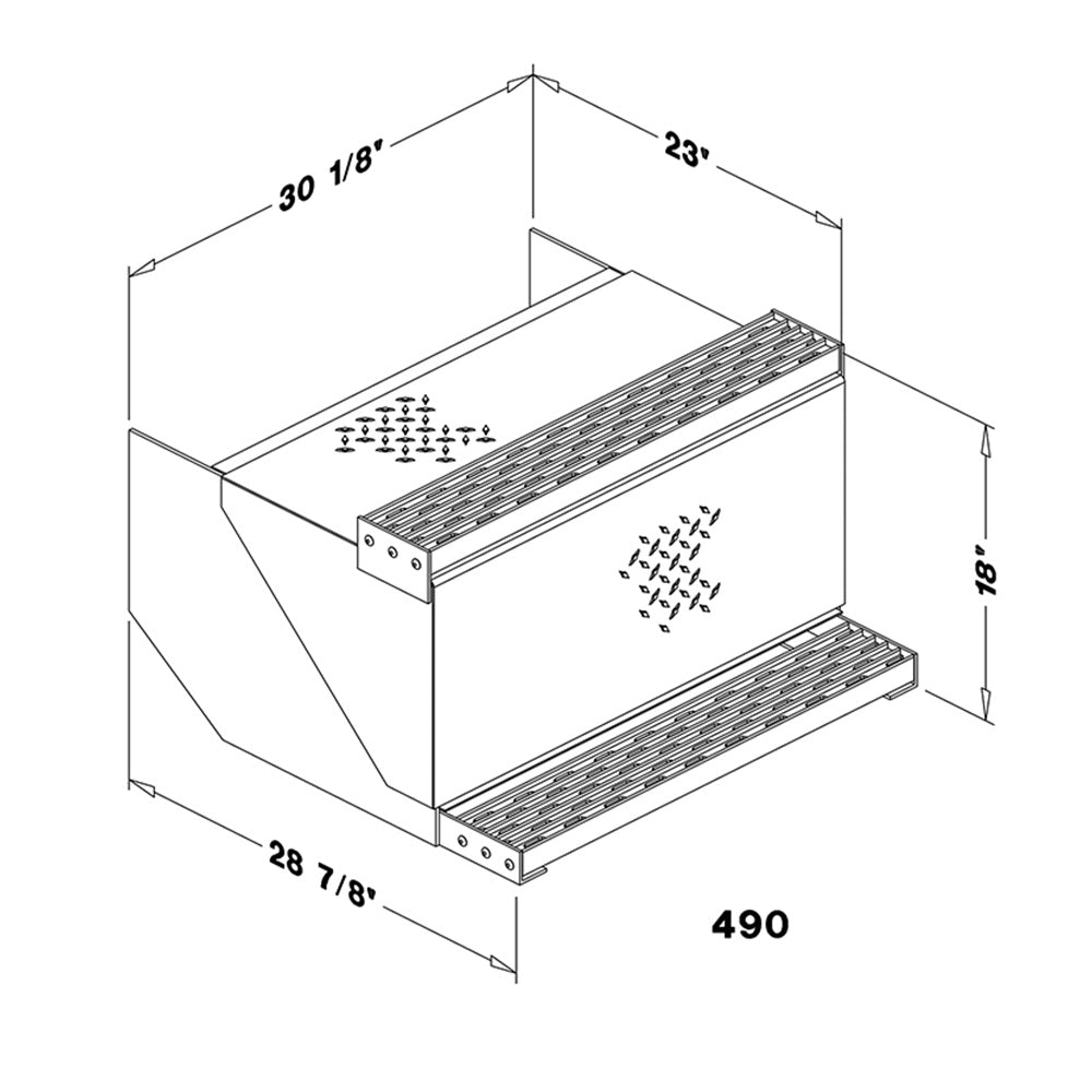 Side Pack Aluminum Battery Box with Steps