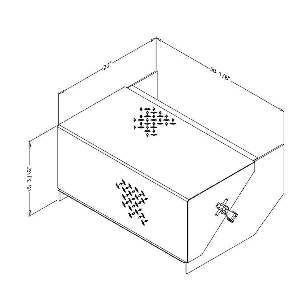 Side Pack Aluminum Battery Box No Steps