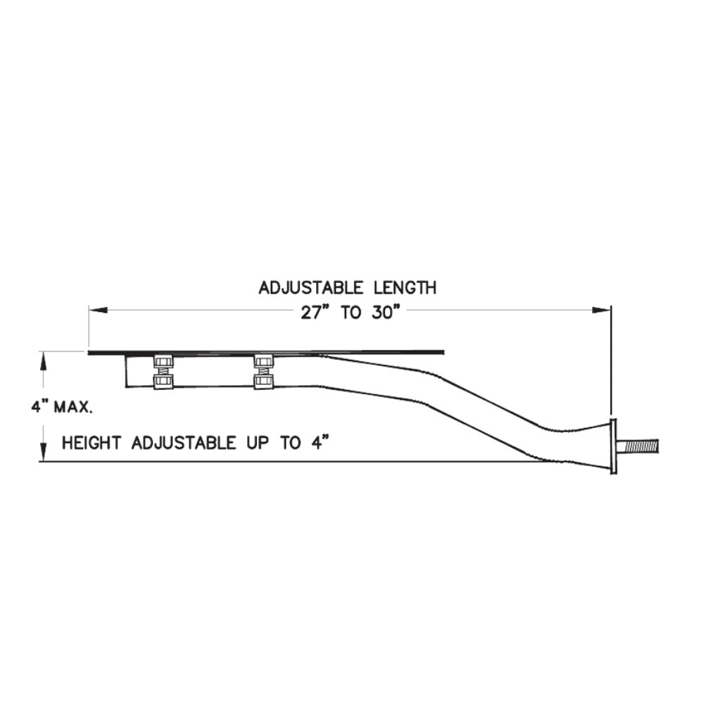 4" Adjustable Height E-Z Mount Powder Coated Fender Bracket