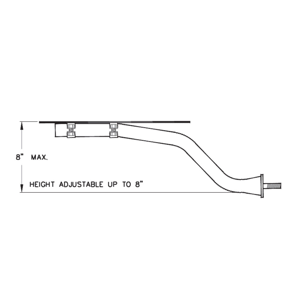 8" Adjustable Height E-Z Mount Powder Coated Fender Bracket