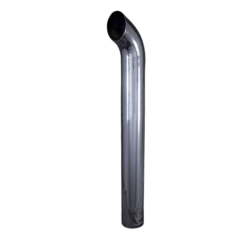 4"D x 48" Curved Chrome Stack