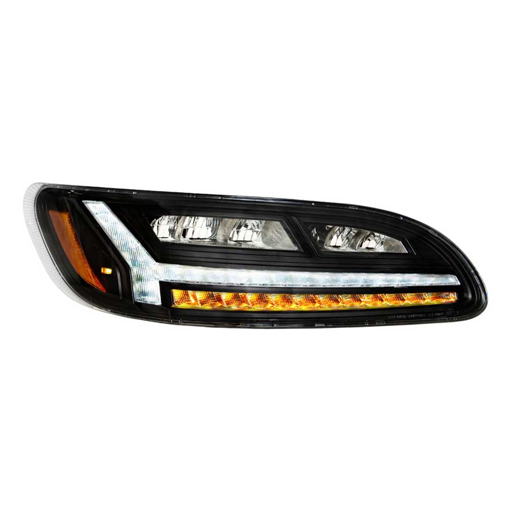 Peterbilt 330, 335, 337, 340, 348, 382, 384, 386, 387 LED Blackout Headlight - Passenger Side