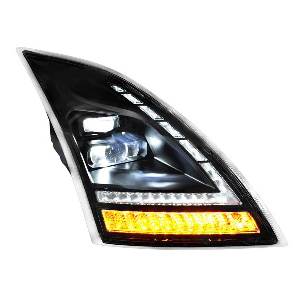 Volvo VNL 2018+ Blackout Full LED Headlight with LED Turn Signal