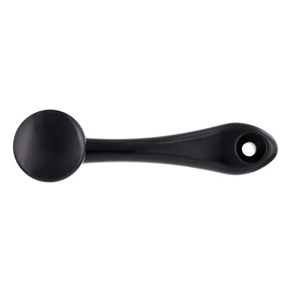 Black Die-Cast Window Crank with 16 Spline 7/16 OD Adapter