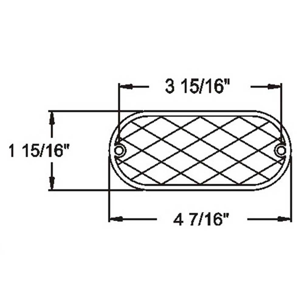 4" x 2" Oval Quick Mount Reflector - 20PK
