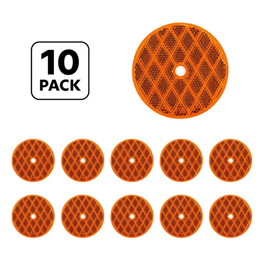 3-3/16" Round Center Bolt Reflector - 10 Pack