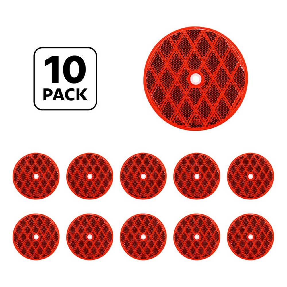 3-3/16" Round Center Bolt Reflector - 10 Pack