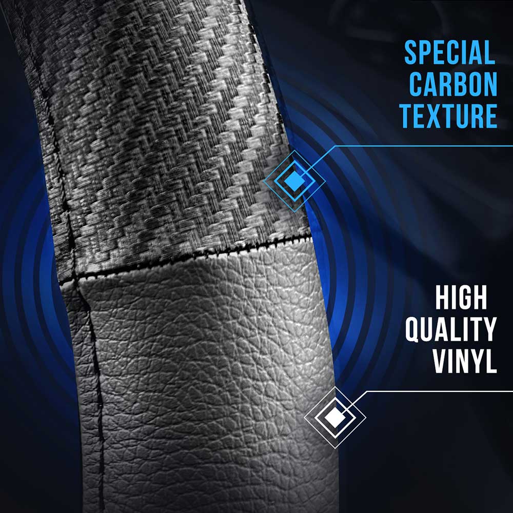 18" Two Tone Leather Steering Wheel Cover