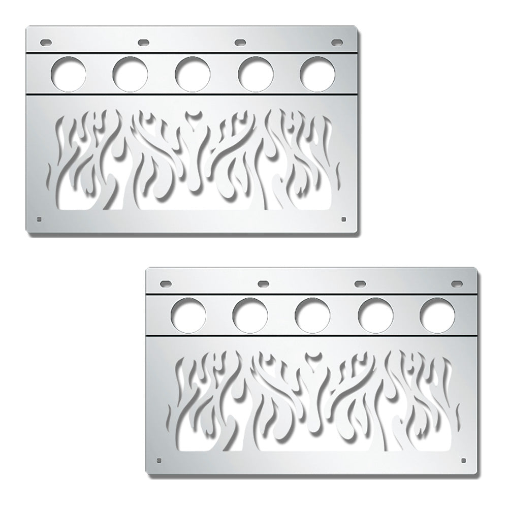 15" x 24" Stainless Flame Anti-Sail Light - 2" Light Cutouts
