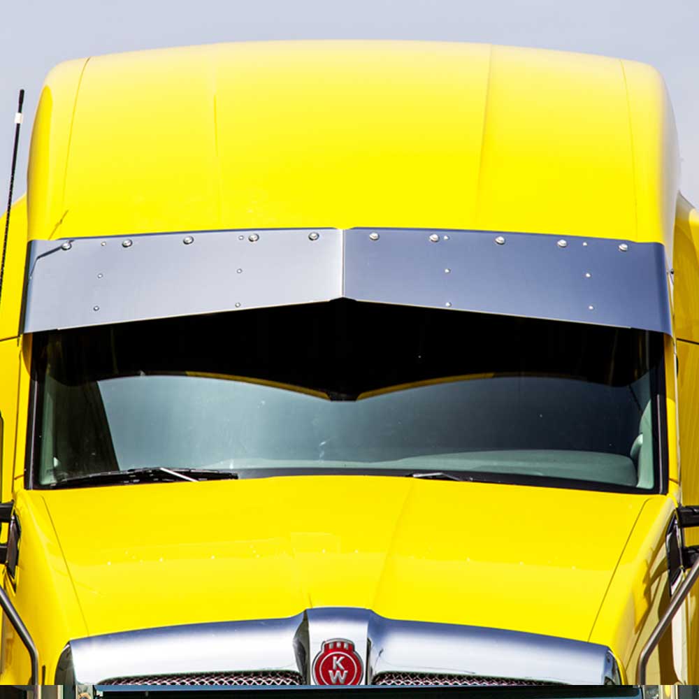 15" x 12" SS Bowtie Visor with Ten 3/4" Light Holes 2013-24 KW T680, T880