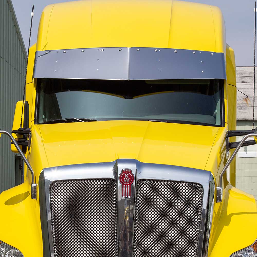 15" x 17" SS V-Style Visor with Ten 3/4" Light Holes 2013-24 KW T680, T880