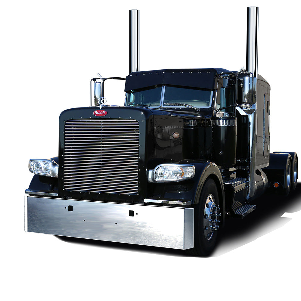 18" Peterbilt 388, 389, 567 Mitered End Chrome Bumper with Tow Holes