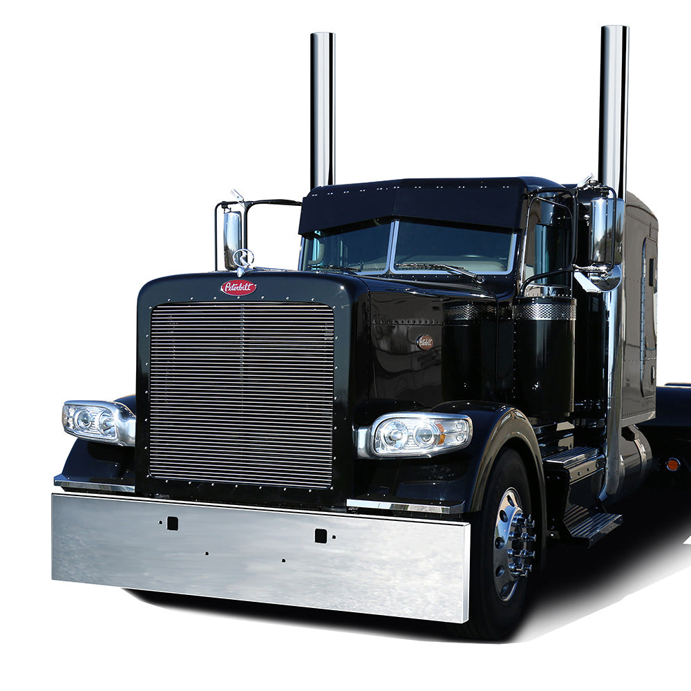 20" Peterbilt 388, 389, 567 Boxed End Chrome Bumper with Tow Holes