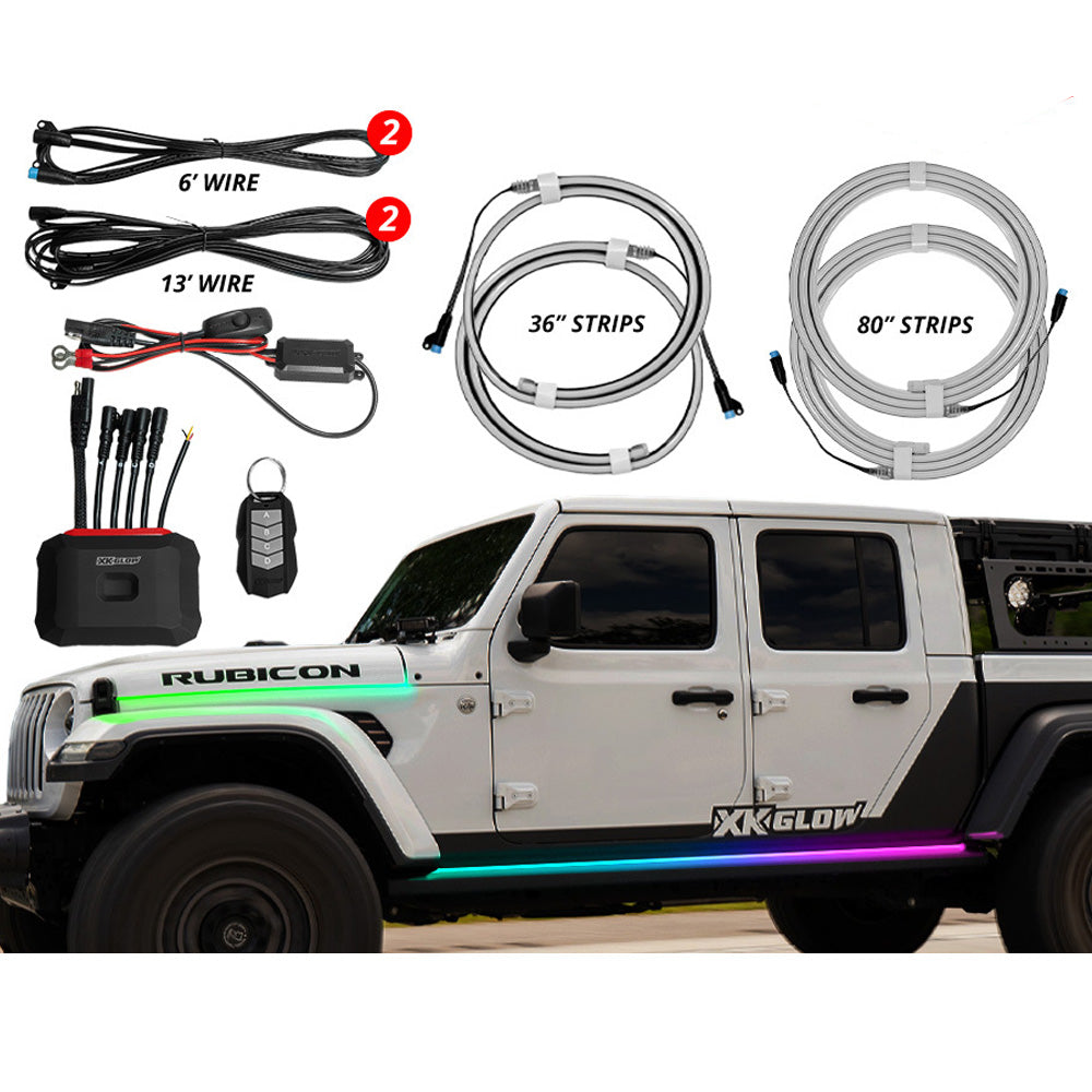 XK Glow Hood and Running Board LED