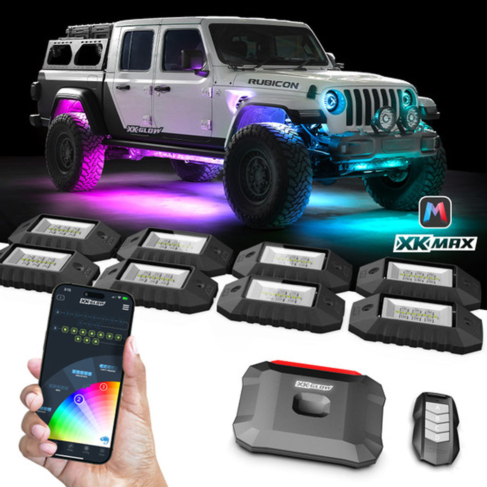 XKMax Twelve Piece LED Rock Light Kit