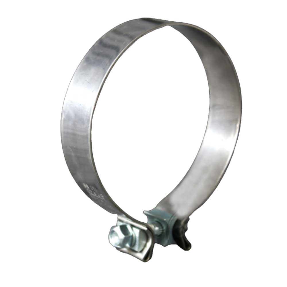 5"D x 1-1/4"W Stainless Steel Mill Finish Exhaust Clamp