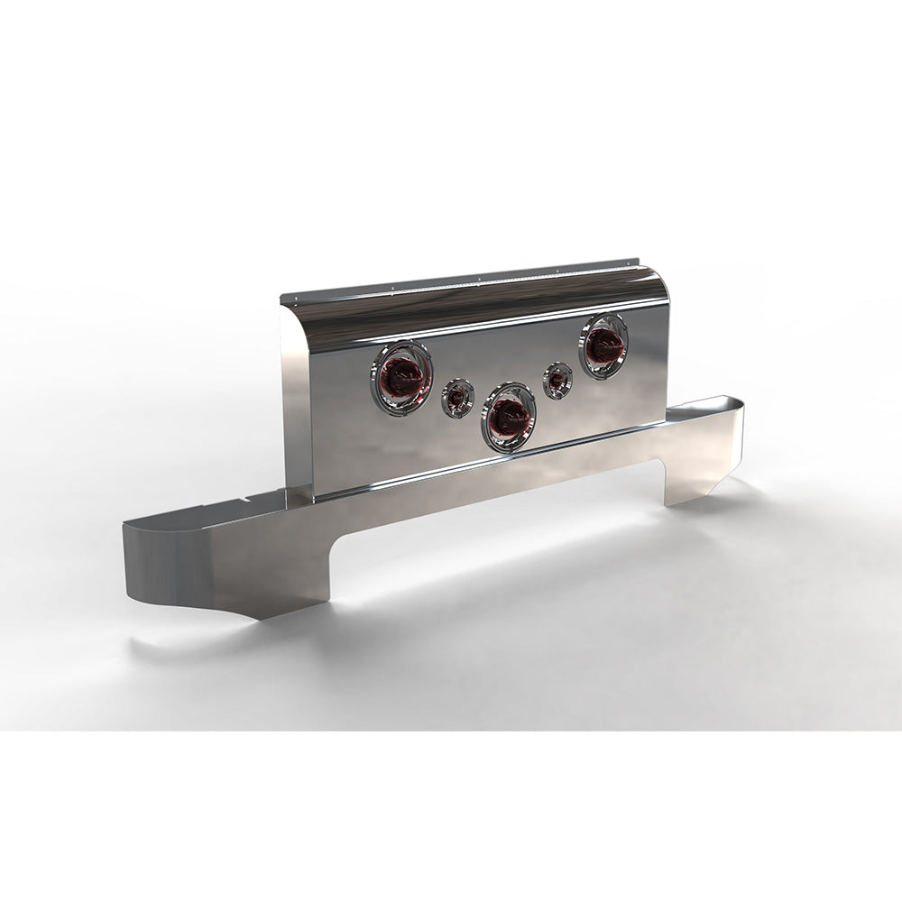 Peterbilt Curved Sleeper Shock Cover with 3 Regular and 2 Mini Watermelon Lights