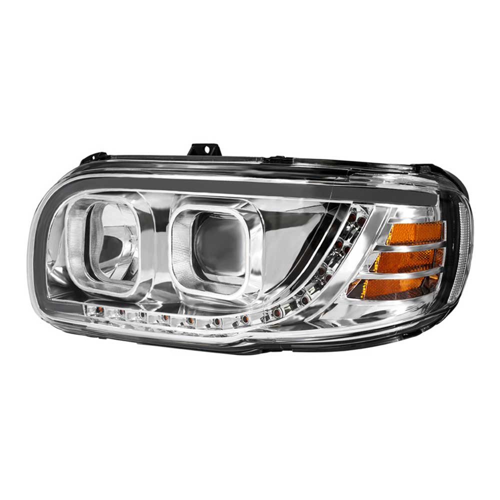 Peterbilt 388, 389, 567 Projection Headlight with LED Turn Signal & Position Light Bar