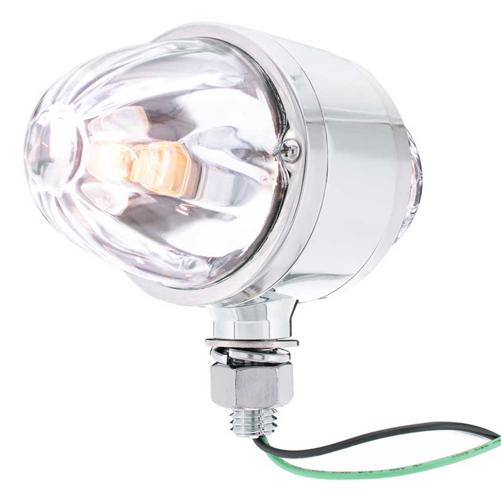 Double Face Glass Watermelon Lens Light with Chrome Housing
