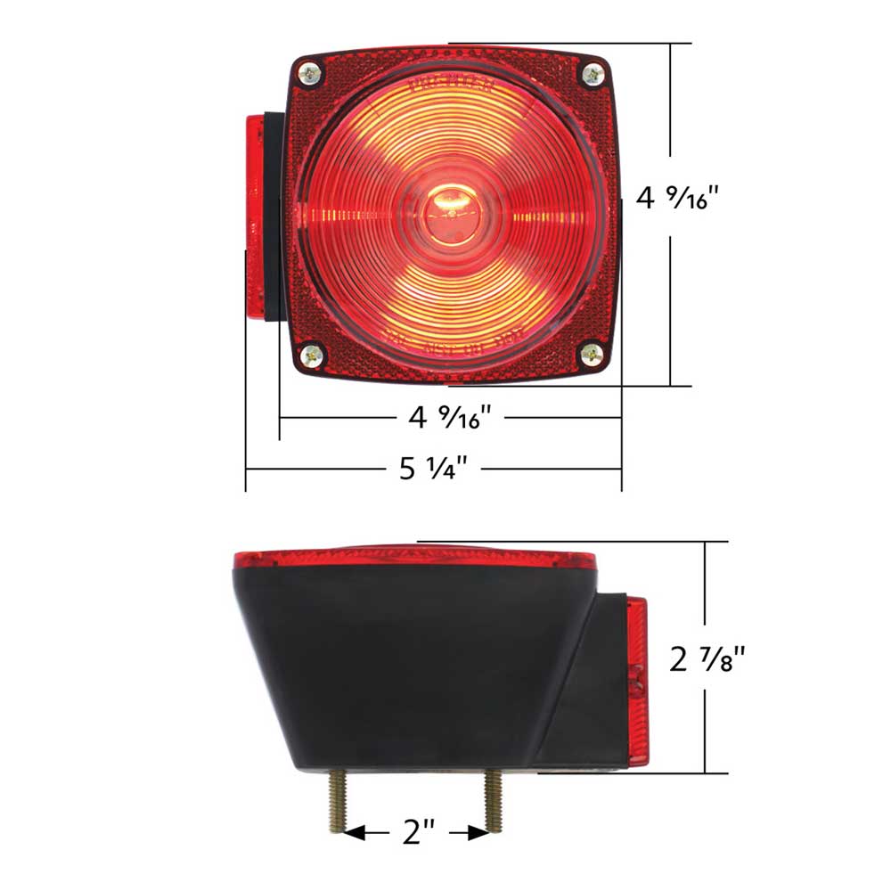 Under 80" Wide Combination Trailer Light Kit - 50 Pack