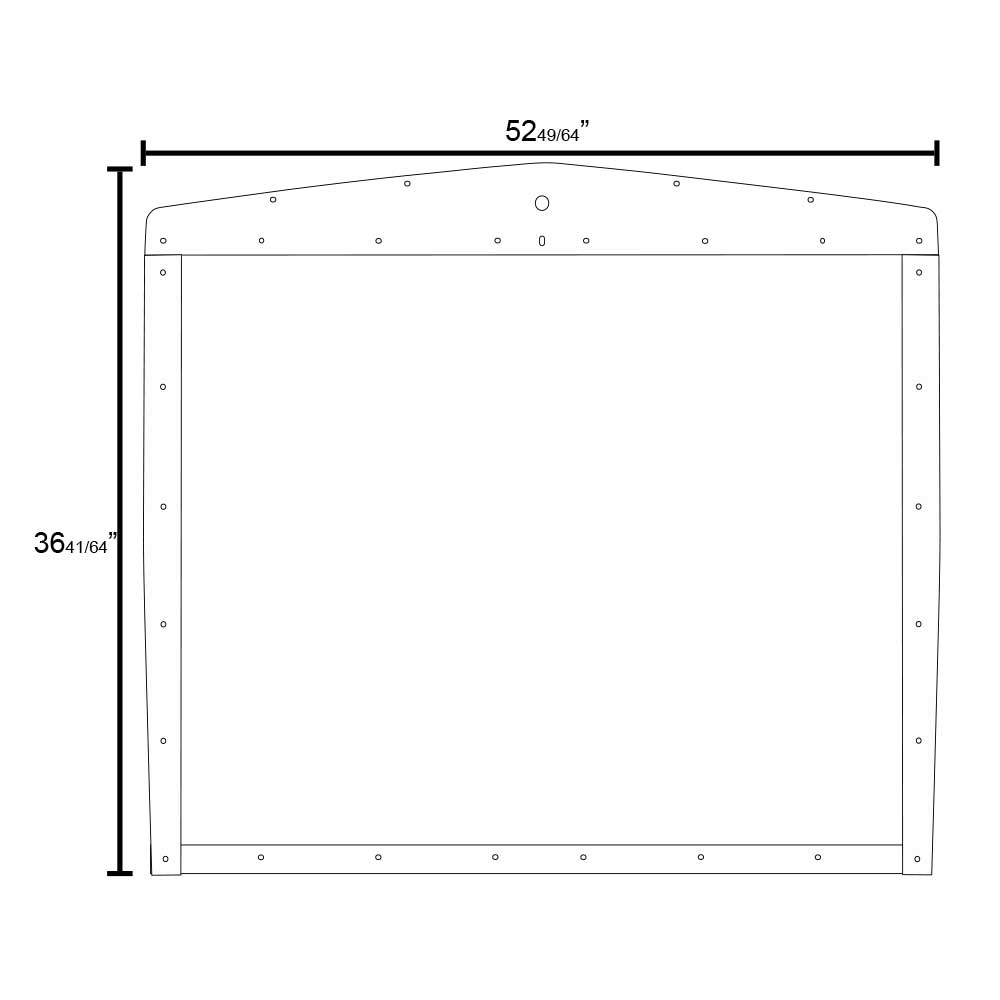 Grill SS Insert with 16 Louvers 1987 - 2015 Kenworth T800 Wide Hood