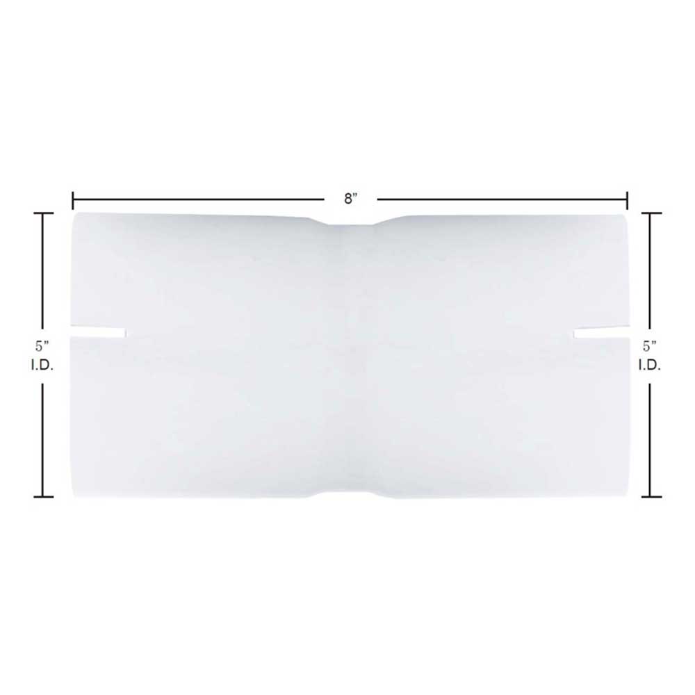 5"ID x 8"L Aluminized Straight Exhaust Connector