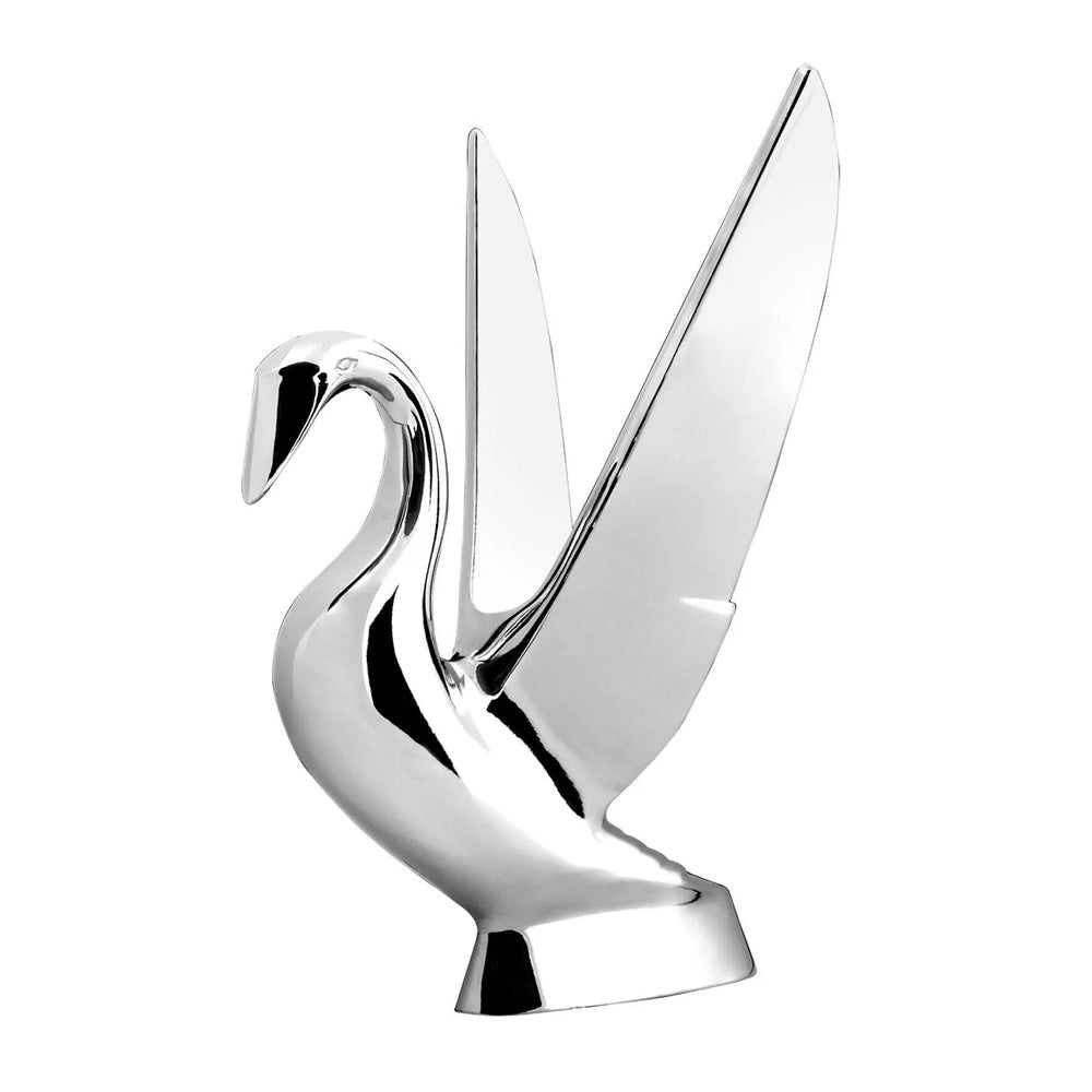 Deluxe Vintage Wing Swan Chrome Hood Ornament
