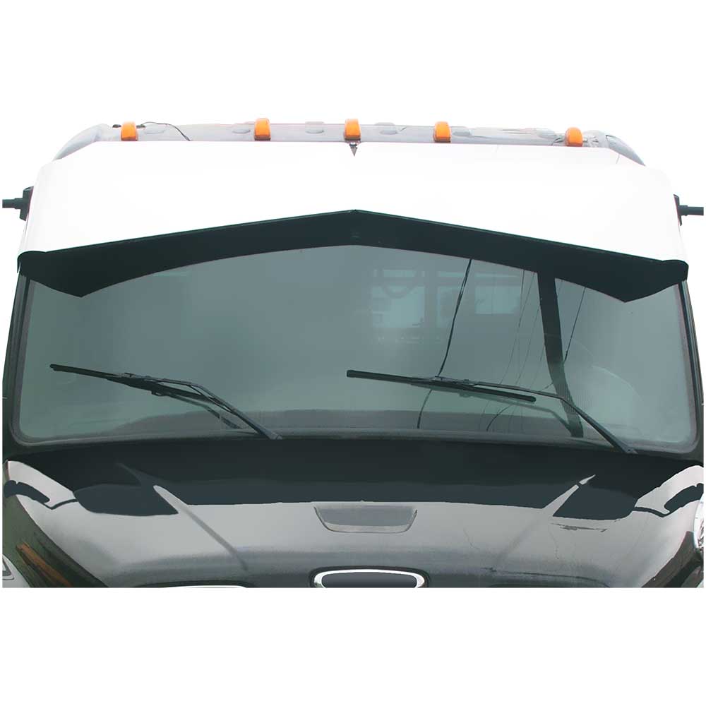 Freightliner M2 14" x 9-1/2" Botelho Blind Mount Stainless Steel Bowtie Visor