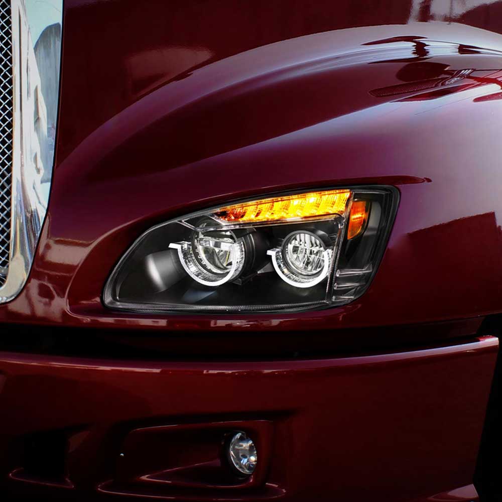 Kenworth T660 2008-2017 LED Headlight with LED Turn Signal and Position Light Bar