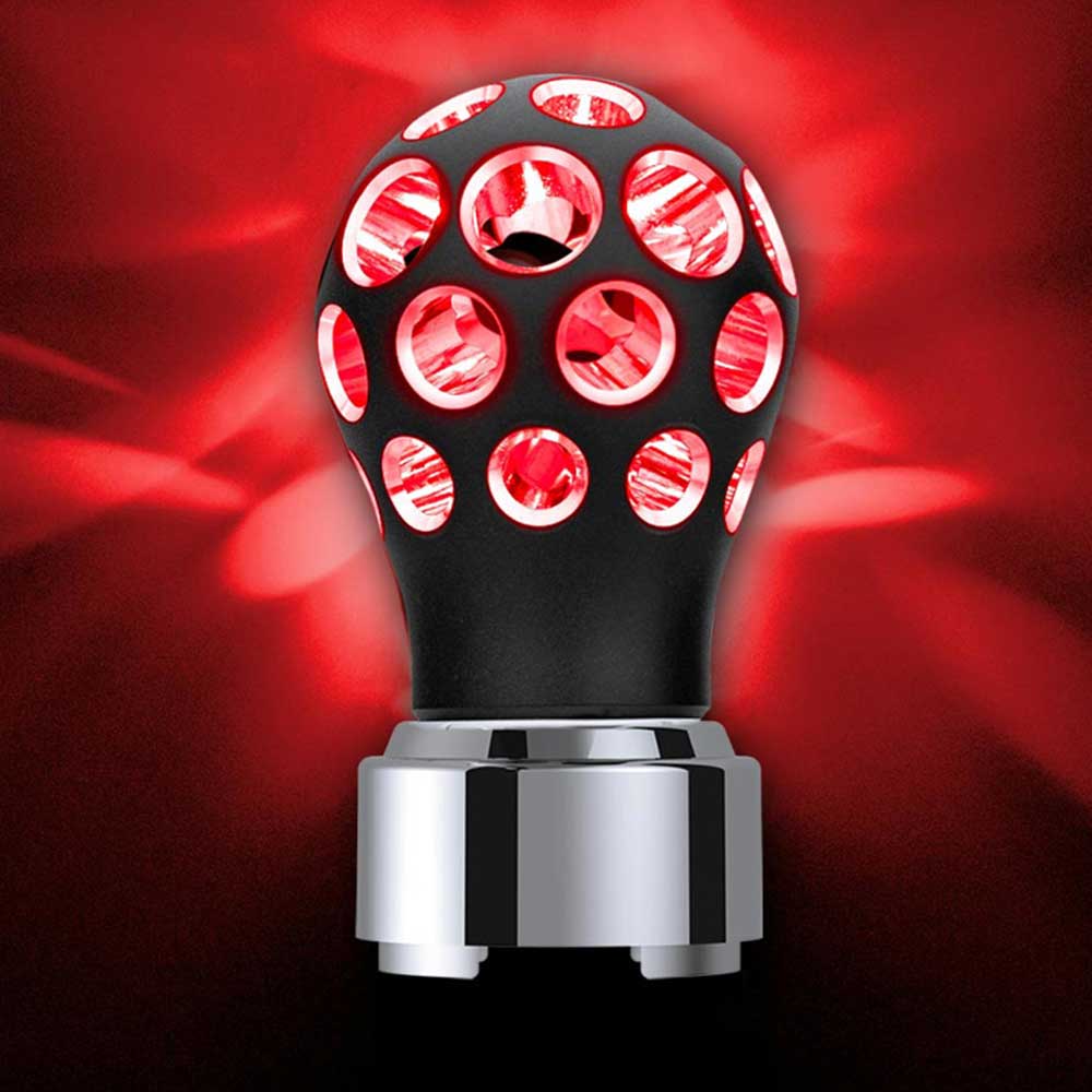 Phoenix Style Ball Gearshift Matte Black Knob with LED 9/10 Speed Adapter - Thread On