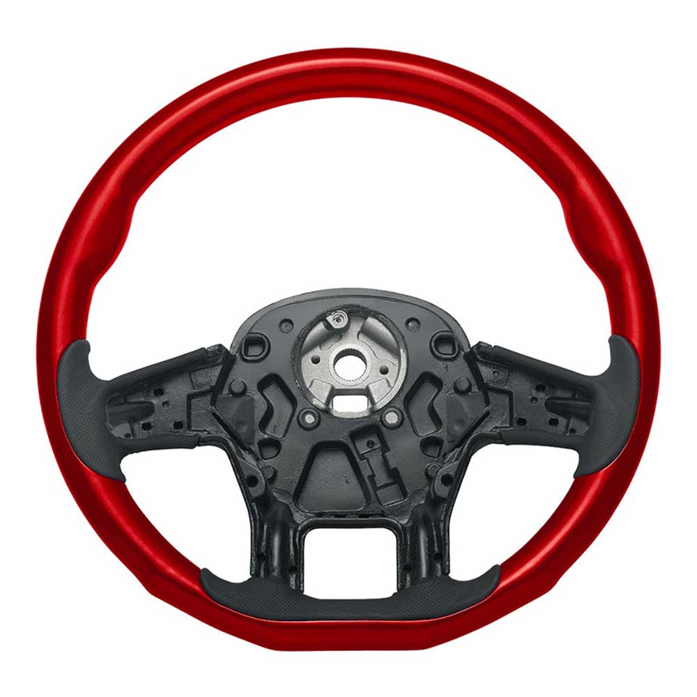 18" YourGrip Wood Candy Color Steering Wheel for 2012-2021 Peterbilt 579, 2013-2021 Kenworth T680