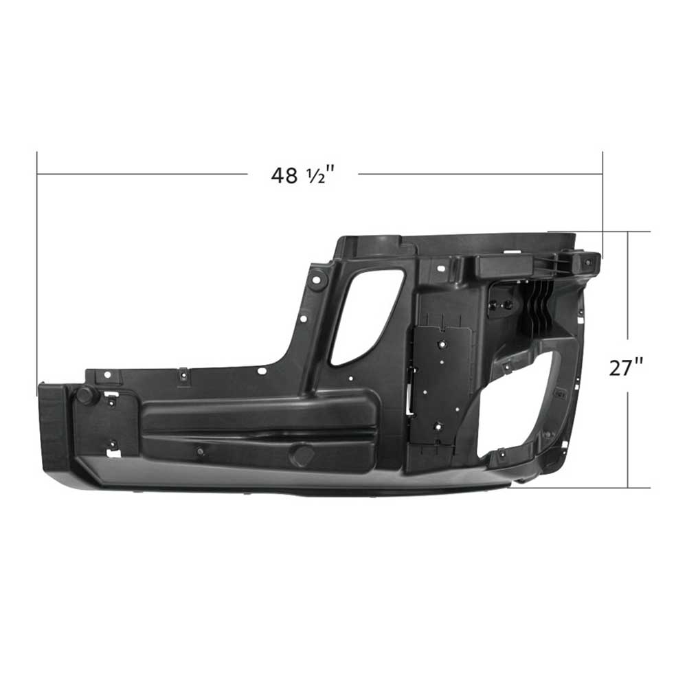 Freightliner Cascadia 2018+ Bumper Reinforcement with Fog and Wheel Aero Trim Holes