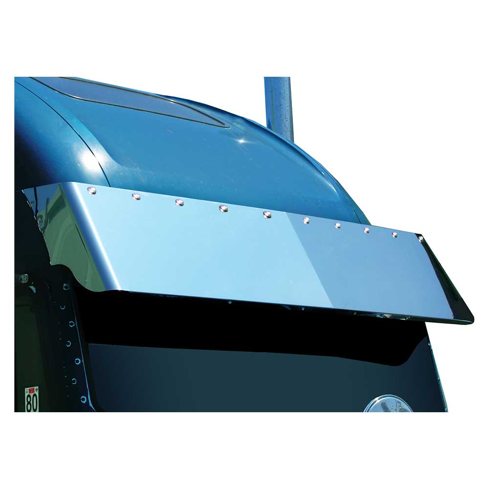 1991-2009 FL Classic Blind Mount 18" Stainless Steel Drop Visor with Ten 3/4" Light Holes