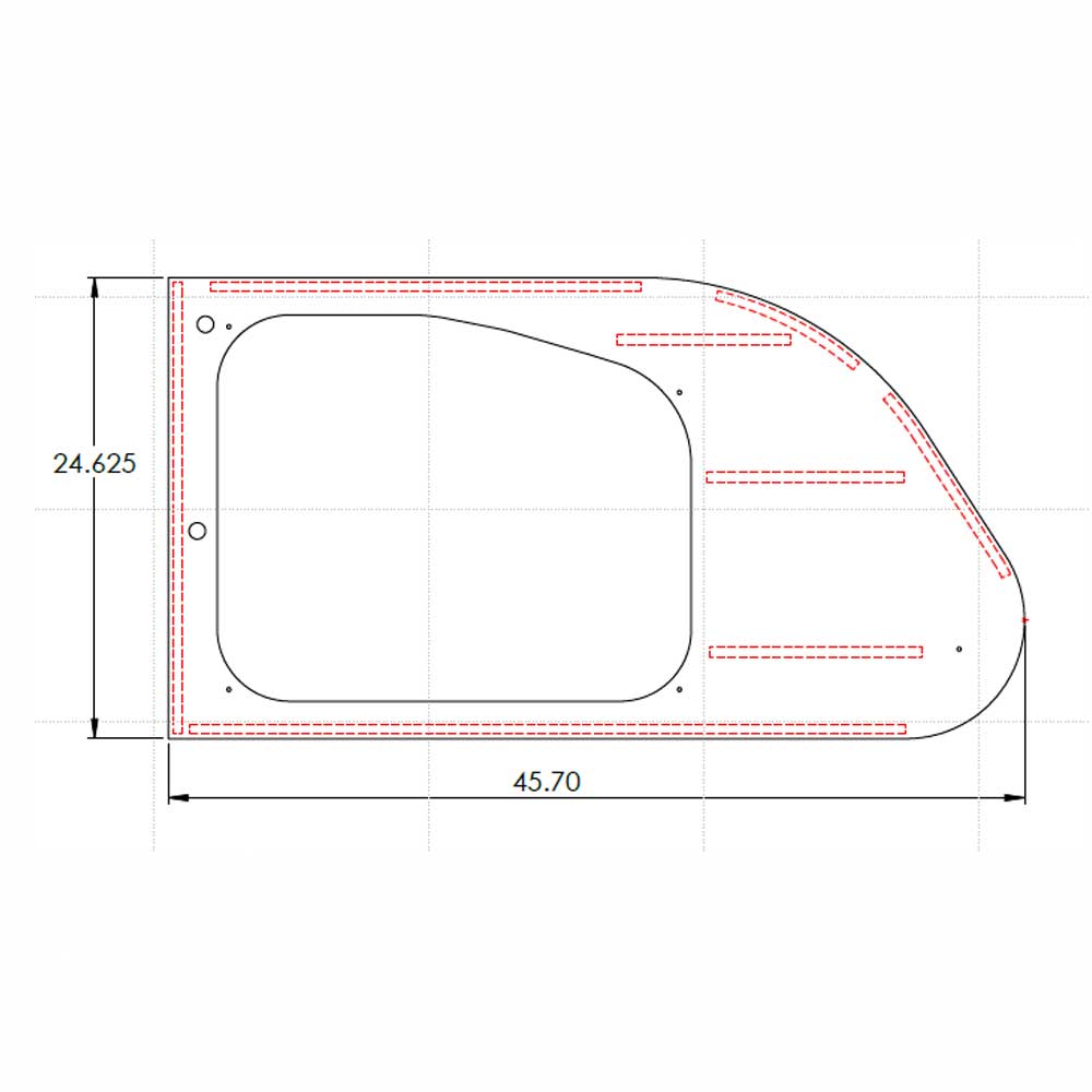 Freightliner Classic Wide Stainless Steel Sleeper Window Trim