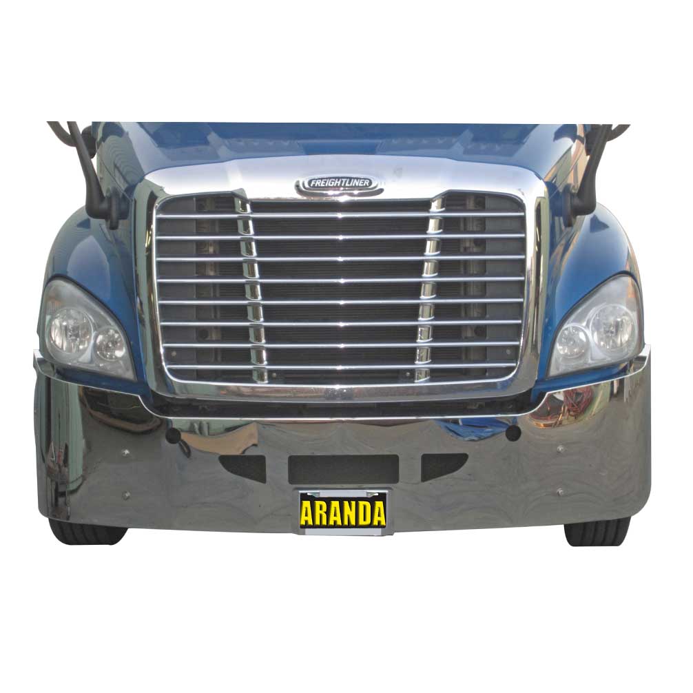 16" Freightliner Cascadia Old Body Set Back Axle Bumper with Mounting Brackets, Tow Cutouts and Vent Grill