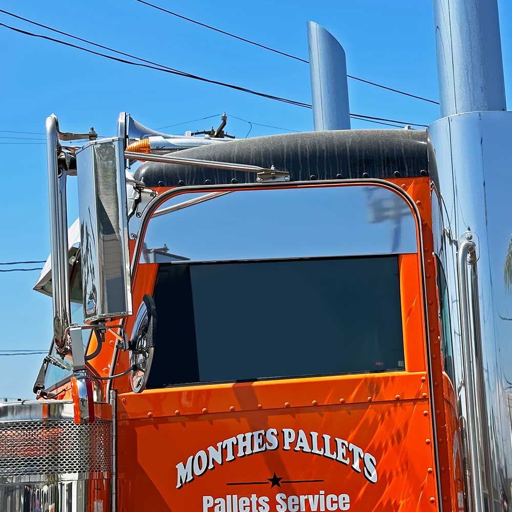 8" Munster SS Chop Top for Cab Mounted Mirrors Peterbilt 379, 386, 388, 389
